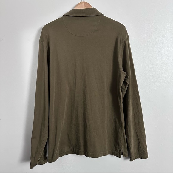 BAROBOUR Corpatch Cotton Jersey Polo - Green - Picture 3 of 8